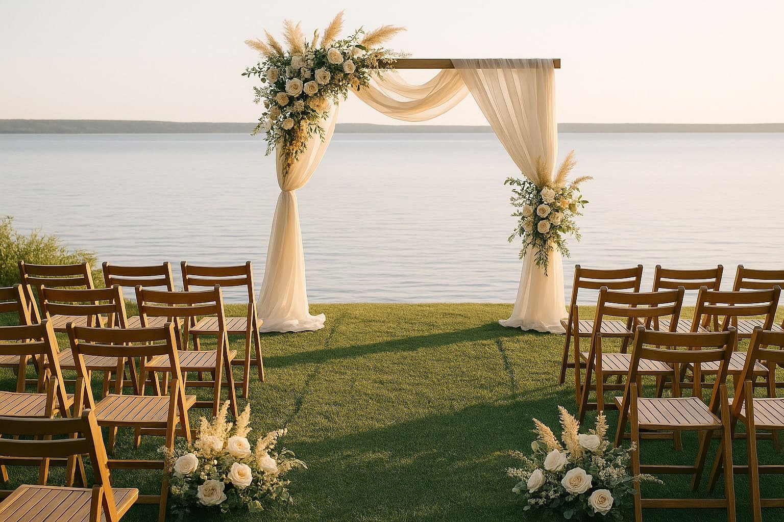 Свадебная церемония на открытом воздухе